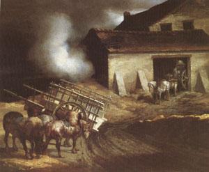 Theodore   Gericault The Plaster Kiln (mk05) oil painting picture